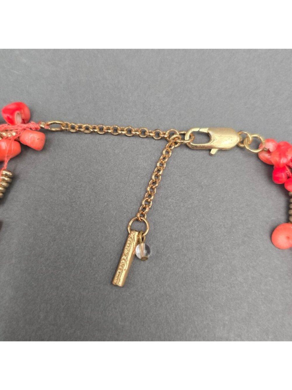 Kenneth Cole Coral Chip Necklace 28" Multi Strand Statement - Picture 5 of 10